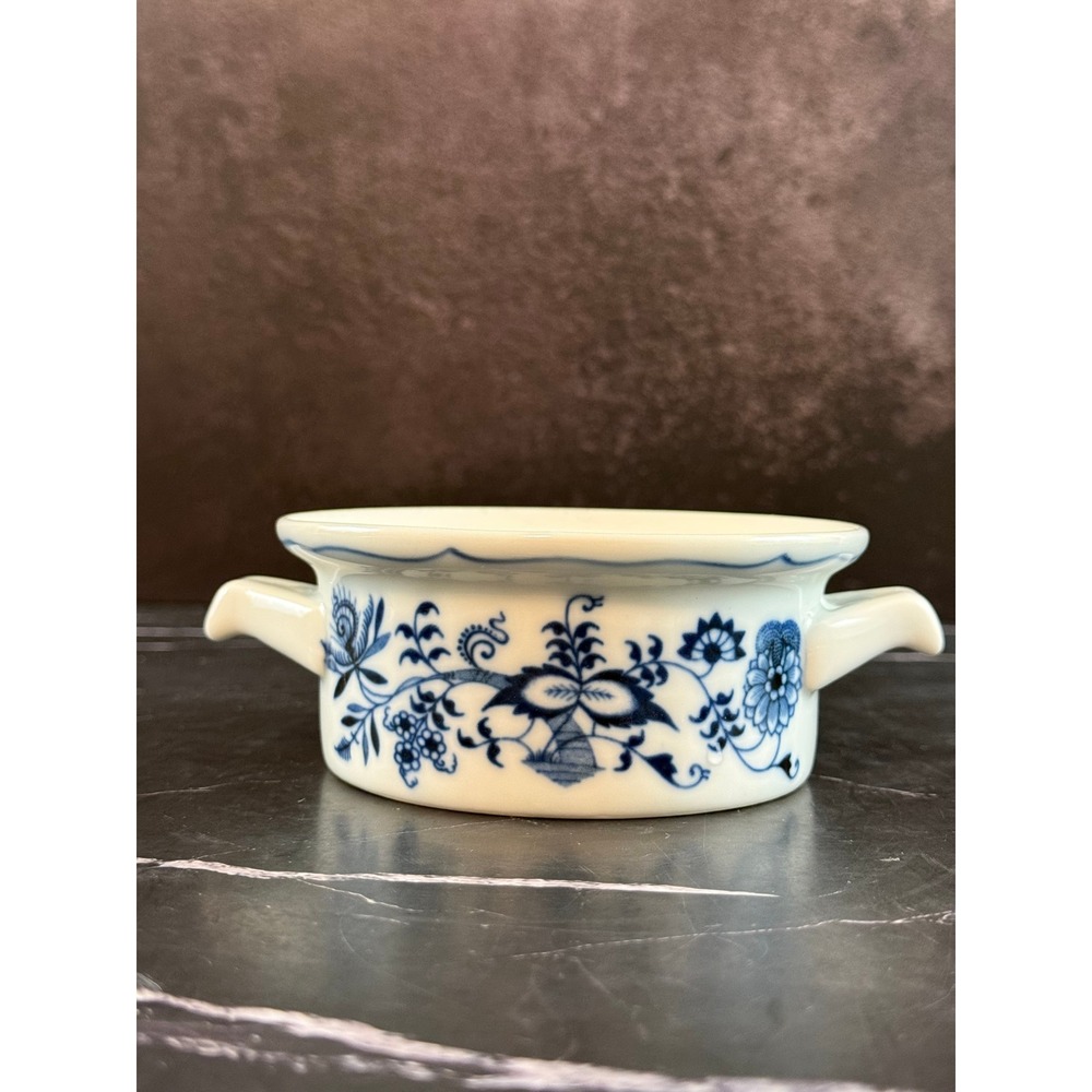 Vintage Blue Danube Blue Onion Mini 4.75in Casserole Dish NO LID Rectangle Stamp